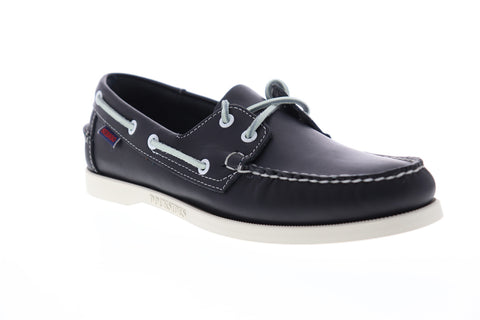 Sebago Portland Docksides Mens Blue Narrow Loafers & Slip Ons Boat Shoes