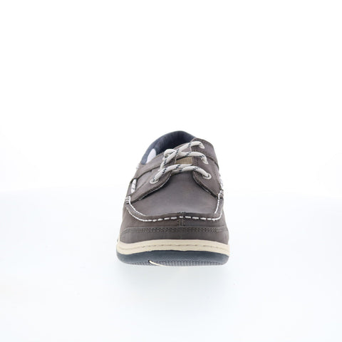 Sebago Triton Three Eyelets Nubuck Mens Brown Loafers & Slip Ons Boat Shoes