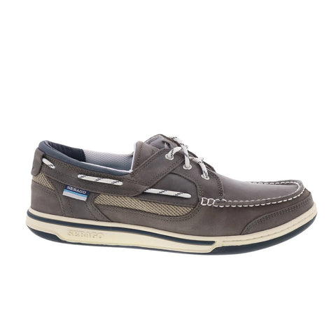 Sebago Triton Three Eyelets Nubuck Mens Brown Loafers & Slip Ons Boat Shoes