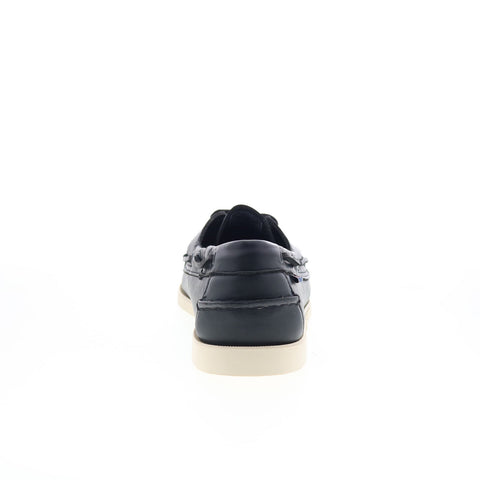 Sebago Docksides Portland Mens Black Leather Loafers & Slip Ons Boat Shoes
