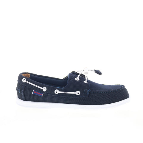 Sebago Naples Tech 70014Z0-908 Mens Blue Canvas Loafers & Slip Ons Boat Shoes