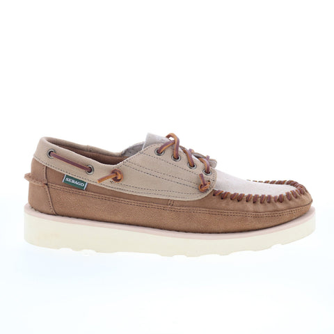 Sebago Cayuga Mid Camo Womens Brown Loafers & Slip Ons Boat Shoes