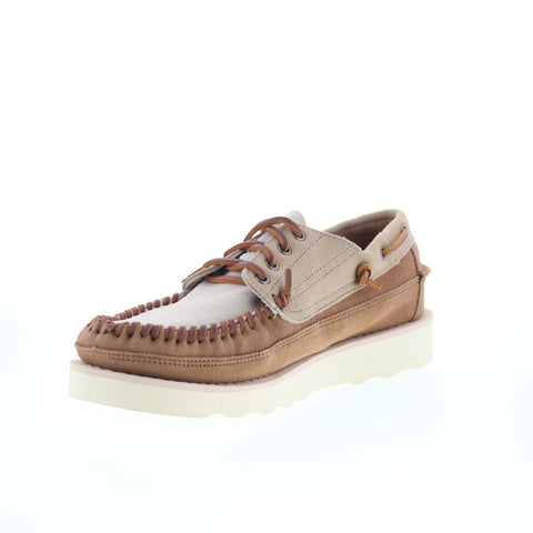 Sebago Cayuga Mid Camo Womens Brown Loafers & Slip Ons Boat Shoes