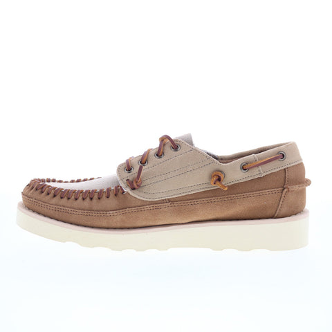 Sebago Cayuga Mid Camo Womens Brown Loafers & Slip Ons Boat Shoes