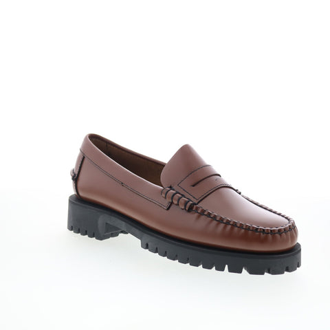 Sebago Dan Lug 7002IJ0-900 Womens Brown Loafers & Slip Ons Penny Shoes