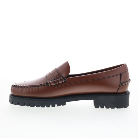 Sebago Dan Lug 7002IJ0-900 Womens Brown Loafers & Slip Ons Penny Shoes