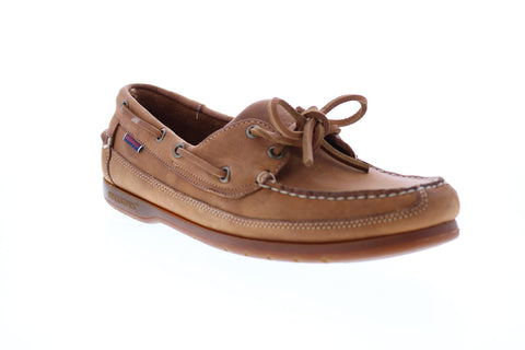 Sebago Schooner Crazy Horse Mens Brown Narrow Loafers & Slip Ons Boat Shoes