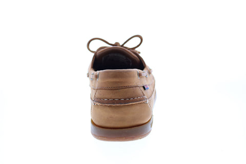 Sebago Schooner Crazy Horse Mens Brown Narrow Loafers & Slip Ons Boat Shoes