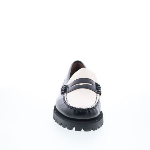 Sebago Dan Lug 7002IJ0-987 Womens Black Loafers & Slip Ons Penny Shoes