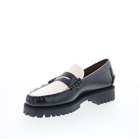 Sebago Dan Lug 7002IJ0-987 Womens Black Loafers & Slip Ons Penny Shoes