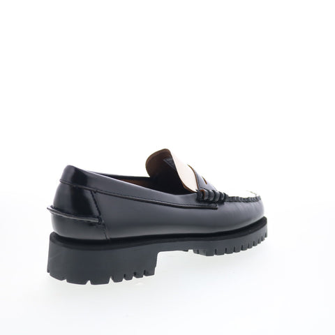 Sebago Dan Lug 7002IJ0-987 Womens Black Loafers & Slip Ons Penny Shoes