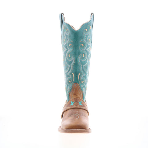 Outlaw Old West Wide Square Toe 70051 Womens Brown Leather Western Boots