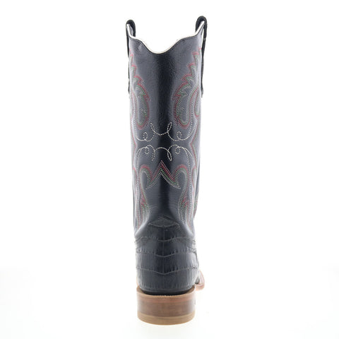 Outlaw Medium Square Toe 70058 Womens Black Leather Slip On Western Boots