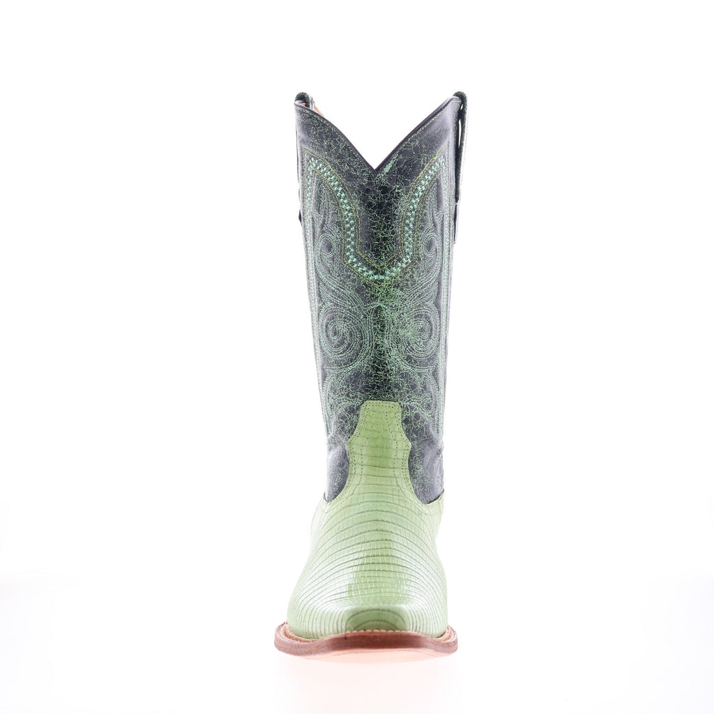 BOTTE WESTERN LOS ALTOS MARRON VÉRITABLE LÉZARD TEJU BOUT