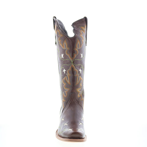 Outlaw Ladies 14" Chocolate Liga 70110 Womens Brown Leather Western Boots