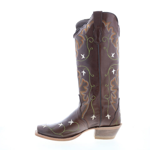 Outlaw Ladies 14" Chocolate Liga 70110 Womens Brown Leather Western Boots