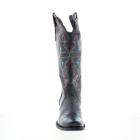 Outlaw Ladies 14" Black Liga 70111 Womens Black Leather Western Boots