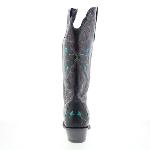 Outlaw Ladies 14" Black Liga 70111 Womens Black Leather Western Boots
