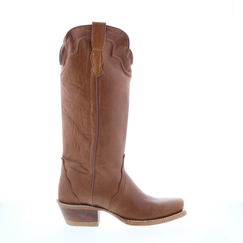 Outlaw Ladies Adrian Tan 70114 Womens Brown Leather Slip On Western Boots