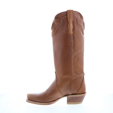 Outlaw Ladies Adrian Tan 70114 Womens Brown Leather Slip On Western Boots