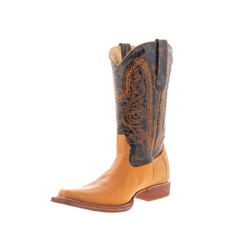 Los Altos Versage Polished Stingray Mens Brown Wide Cowboy Western Boots