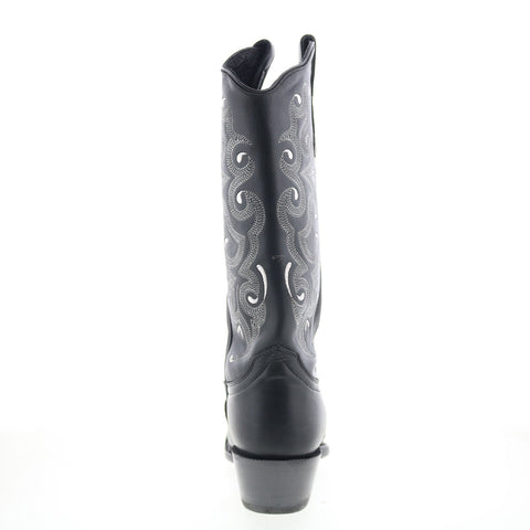 Outlaw Snip Toe 70150 Womens Black Leather Slip On Western Boots