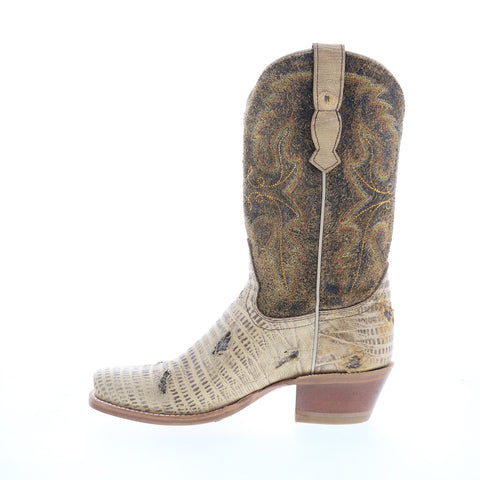 Outlaw Ladies 11" Lizard PNT 70301 Womens Brown Leather Western Boots