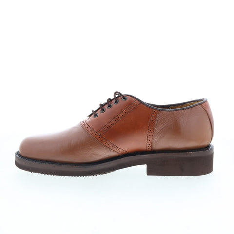 Hitchcock 7048 Mens Brown Extra Wide 3E Oxfords & Lace Ups Plain Toe Shoes