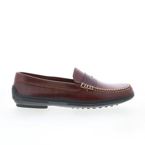 T.B. Phelps 706-05 Mens Brown Leather Loafers & Slip Ons Penny Shoes