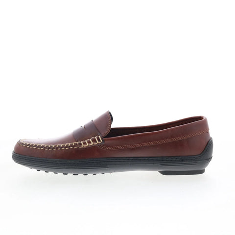 T.B. Phelps 706-05 Mens Brown Leather Loafers & Slip Ons Penny Shoes