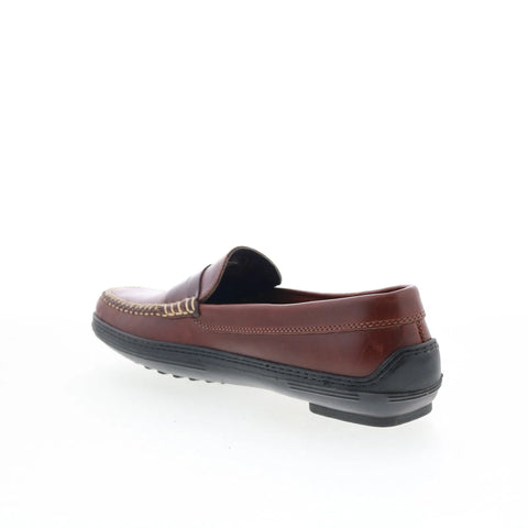 T.B. Phelps 706-05 Mens Brown Leather Loafers & Slip Ons Penny Shoes