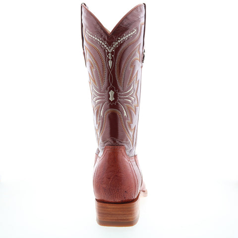 Los Altos Versace Boot Lizard Teju Mens Brown Wide Cowboy Western Boots