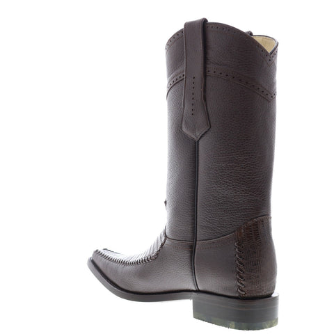 Los Altos Versace Teju Lizard 710707 Mens Brown Wide Cowboy Western Boots