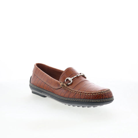 T.B. Phelps 711-10 Mens Brown Leather Loafers & Slip Ons Casual Shoes