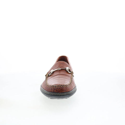 T.B. Phelps 711-10 Mens Brown Leather Loafers & Slip Ons Casual Shoes