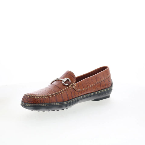 T.B. Phelps 711-10 Mens Brown Leather Loafers & Slip Ons Casual Shoes