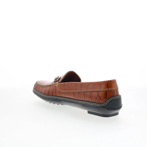 T.B. Phelps 711-10 Mens Brown Leather Loafers & Slip Ons Casual Shoes
