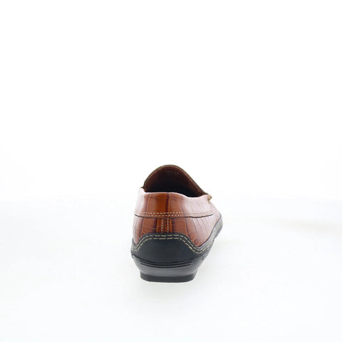 T.B. Phelps 711-10 Mens Brown Leather Loafers & Slip Ons Casual Shoes