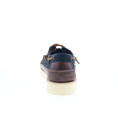 Sebago Keuka Lea Canoe Moc Mens Blue Suede Loafers & Slip Ons Boat Shoes