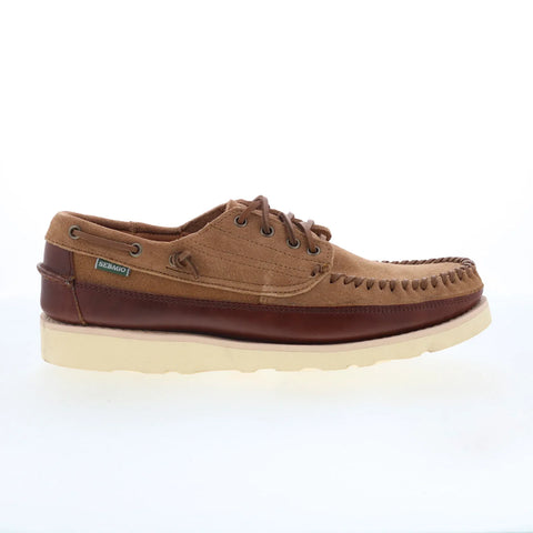 Sebago Keuka Lea Canoe Moc Mens Brown Suede Loafers & Slip Ons Boat Shoes