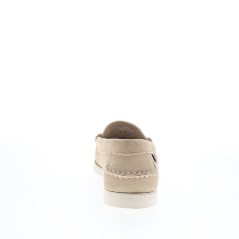 Sebago Dan Boat Flesh Out Mens Beige Suede Loafers & Slip Ons Penny Shoes