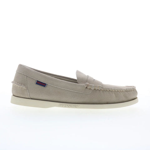 Sebago Dan Boat Flesh Out Mens Brown Suede Loafers & Slip Ons Penny Shoes