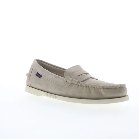 Sebago Dan Boat Flesh Out Mens Brown Suede Loafers & Slip Ons Penny Shoes