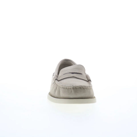 Sebago Dan Boat Flesh Out Mens Brown Suede Loafers & Slip Ons Penny Shoes