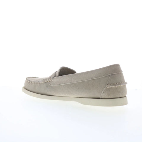 Sebago Dan Boat Flesh Out Mens Brown Suede Loafers & Slip Ons Penny Shoes