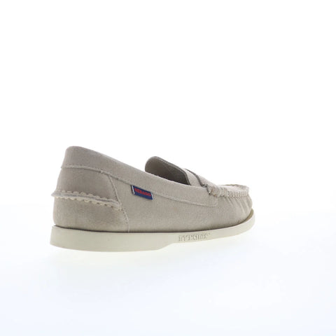 Sebago Dan Boat Flesh Out Mens Brown Suede Loafers & Slip Ons Penny Shoes