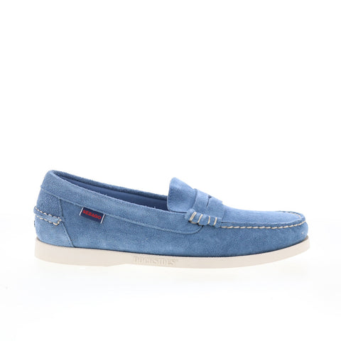 Sebago Dan Boat Roughout Mens Blue Loafers & Slip Ons Casual Shoes