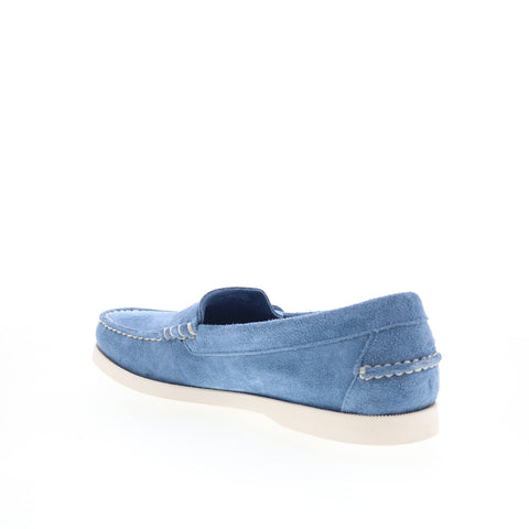 Sebago Dan Boat Roughout Mens Blue Loafers & Slip Ons Casual Shoes