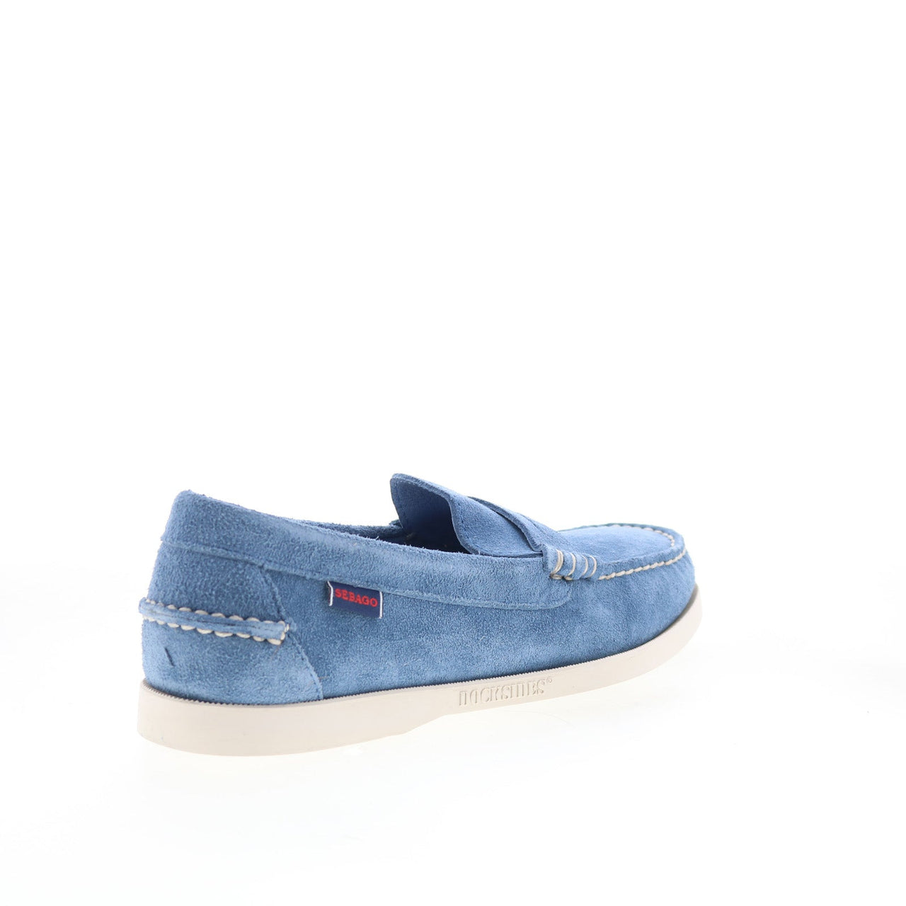 Sebago Dan Boat Flesh Out Mens Blue Suede Loafers & Slip Ons Casual Sh ...