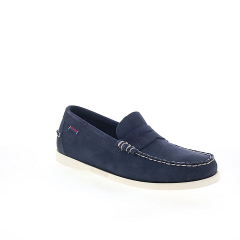 Sebago Dan Boat Roughout Mens Blue Loafers & Slip Ons Casual Shoes